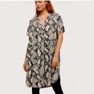 H&M snakeskin print dress